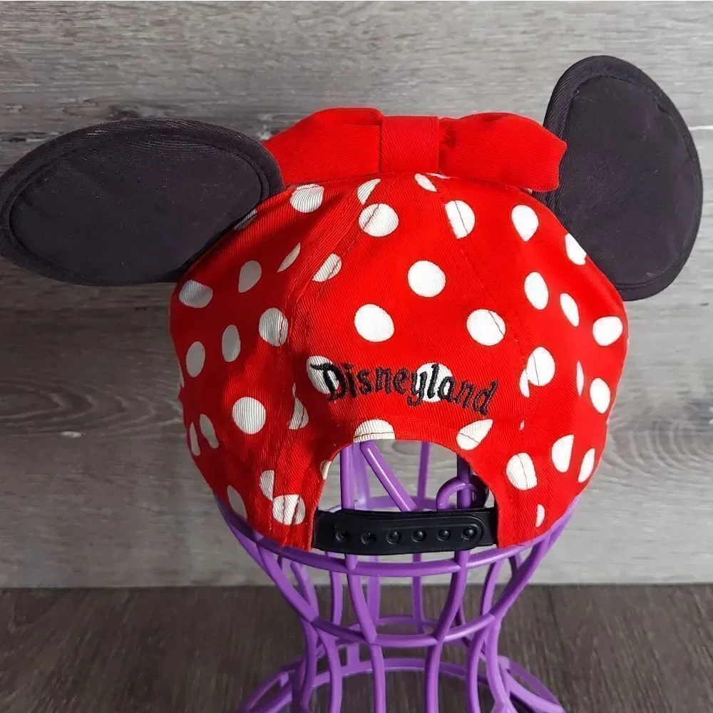 Disney Parks Minnie Mouse Ear Hat Red Polka Dot Youth Cap